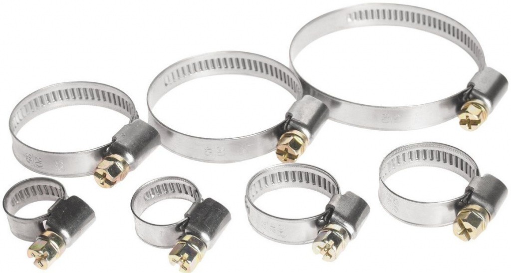 Хомут червячный оцинкованная сталь W1